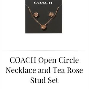 Coach necklace and earrings